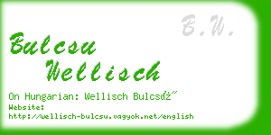 bulcsu wellisch business card